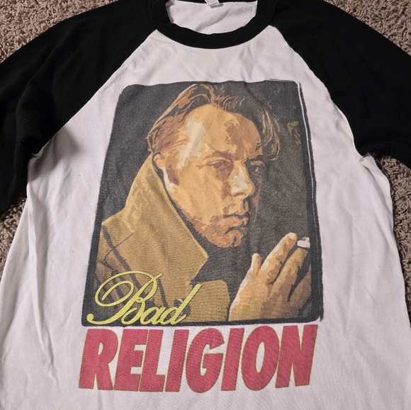 Christopher Hitchens "Bad Religion" baseball tee, small - Picture 13 of 13